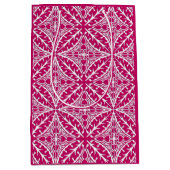 モロッコタイル – マゼンタおよび白 ミディアムペーパーバッグ (正面)