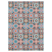 モロッコタイル，モザイク，カラフルアート テーブルクロス (正面)