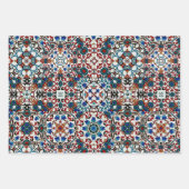 モロッコタイル，モザイク，カラフルアート ラッピングペーパーシート (正面)