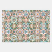 モロッコタイル，モザイク，カラフルアート ラッピングペーパーシート (正面3)
