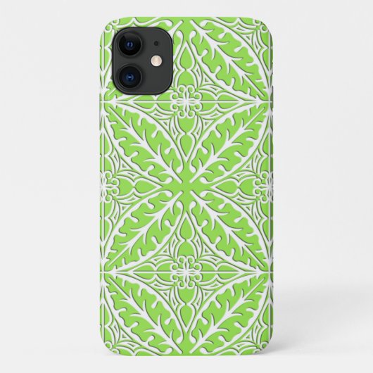モロッコタイル – ライムグリーンと白 Case-Mate iPhoneケース (裏面)