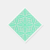 モロッコタイル – ロビンの卵青と白 スタンダードカクテルナプキン (角)