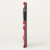 モロッコタイル – 暗赤と白色 Case-Mate iPhoneケース (裏面/左)