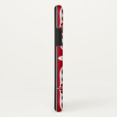 モロッコタイル – 暗赤と白色 Case-Mate iPhoneケース (裏面/右)