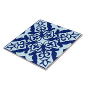 モロッコタイル – 海軍とライトブルー タイル (側面)