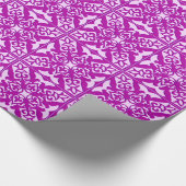 モロッコタイル – 深いランとピンク ラッピングペーパー (角)