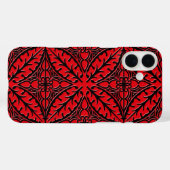 モロッコタイル – 濃い赤と黒 Case-Mate iPhoneケース (裏面 (横))