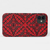 モロッコタイル – 濃い赤と黒 Case-Mate iPhoneケース (裏面(横))