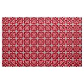 モロッコタイル，赤，灰色/灰色，黒と白 ファブリック (ヤード)