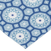 モロッコタイル，青タイル，オールオーバープリント テーブルクロス (アングル)