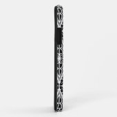 モロッコタイル - 黒と白 Case-Mate iPhoneケース (裏面/右)
