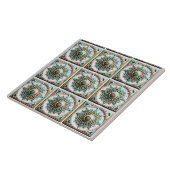 モロッコターコイズマインスパイアダラ タイル (側面)