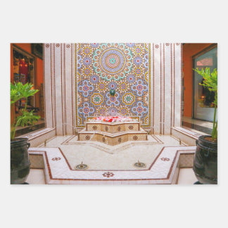 モロッコチェリジ、モザイクタイル ラッピングペーパーシート