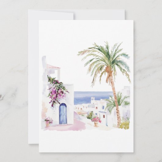 モロッコツェリゲータイルズウォーター結婚カラー 招待状 (裏面)