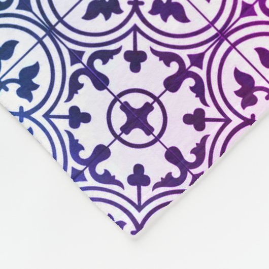 モロッコデザインアラビア フリースブランケット (角)