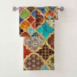 モロッコトルコカラフルラグジュアリー バスタオルセット