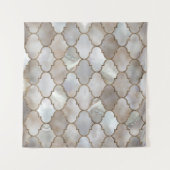 モロッコトレリスパール&金ゴールド タペストリー (正面(横))