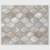 モロッコトレリスパール&金ゴールド ラッピングペーパー (フラット)