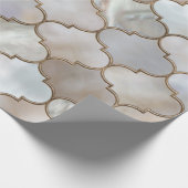 モロッコトレリスパール&金ゴールド ラッピングペーパー (角)