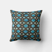 モロッコトレリスブルークリスタル質感 クッション (裏面)