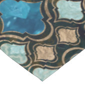 モロッコトレリスブルークリスタル質感 テーブルクロス (アングル)