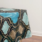 モロッコトレリスブルークリスタル質感 テーブルクロス (インサイチュ)
