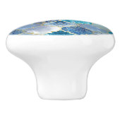 モロッコトレリスブルーミネラル質感 セラミックノブ (側面)