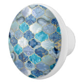 モロッコトレリスブルーミネラル質感 セラミックノブ (右)