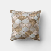 モロッコトレリス白大理石と金ゴールド クッション (正面)