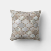 モロッコトレリス真珠と金ゴールド クッション (正面)