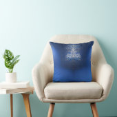 モロッコトレリス青インジゴ幾何デザイン クッション (椅子)