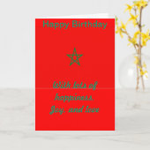 モロッコハッピーバースデー カード (黄色い花)