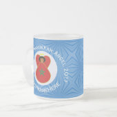 モロッコハヌカエンジェルパーソナライズされた国旗 フロストグラスマグカップ (正面左)