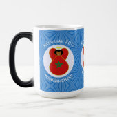 モロッコハヌカエンジェルパーソナライズされた国旗 モーフィングマグカップ (左)