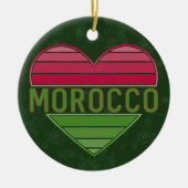モロッコハート大好き セラミックオーナメント (正面)