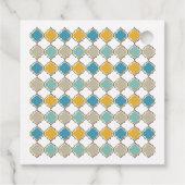 モロッコパターンタイルブルーゴールデン結婚ズ フェイバータグ (裏面)