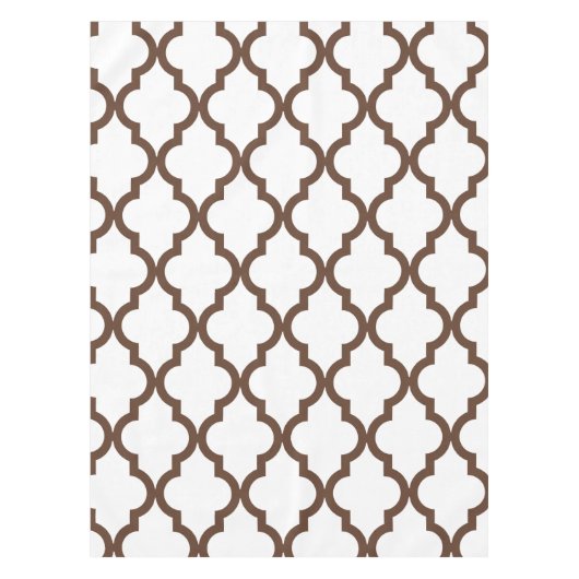 モロッコパターン: ブラウン テーブルクロス (正面)