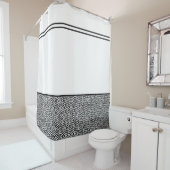 モロッコパターン>白黒シャワーカーテン シャワーカーテン (インサイチュ)