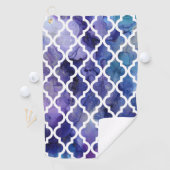 モロッコパターン: 紫色 ゴルフタオル (インサイチュ)