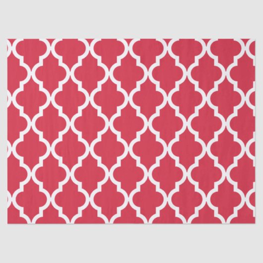 モロッコパターン: 赤い 薄葉紙 (正面)