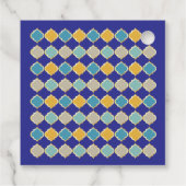 モロッコパタ王室のンタイルブルー結婚ゴールデン フェイバータグ (裏面)