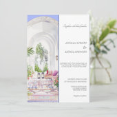 モロッコパティオウォーターカラーエレガンス結婚ズ 招待状 (スタンド正面)
