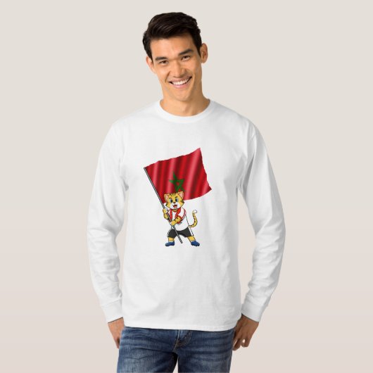 モロッコファン猫 Tシャツ (正面フル)