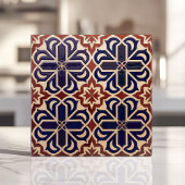 モロッコフェス幾何タイルコバルトブルーテラコッタ タイル