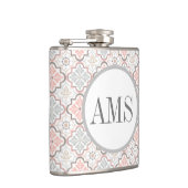 モロッコフラワーモノグラムパーソナライズされた フラスク (右)