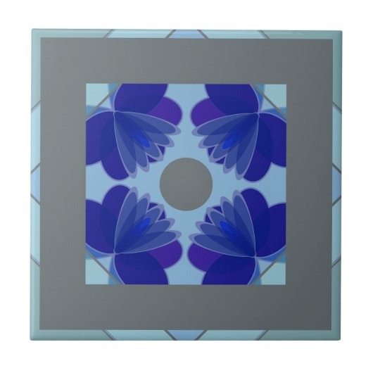 モロッコフローラセラミックタイル タイル (正面)