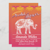 モロッコブライダルシャワー-インディアンインスピレーション 招待状 (正面/裏面)