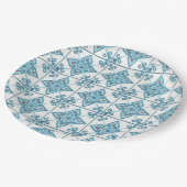 モロッコブルータイル ペーパープレート (アングル)