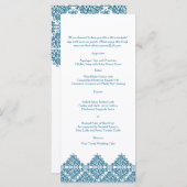モロッコブルーダマスクのウェディングメニュー メニュー (正面/裏面)