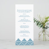 モロッコブルーダマスクのウェディングメニュー メニュー (スタンド正面)